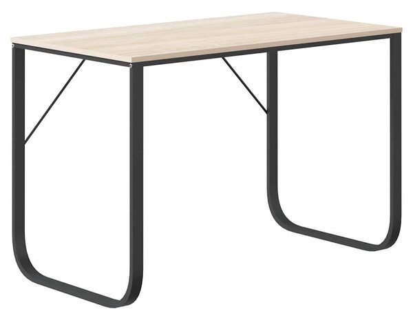 Fekete-tölgyszínű forgácslap számítógépasztal 110 x 60 x 73 cm