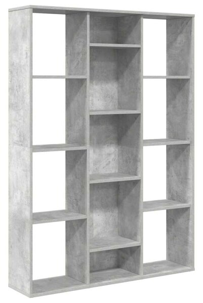 Betonszürke térelválasztó/könyvszekrény 100 x 24 x 140 cm