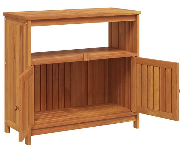 Tömör akácfa kerti tálalóasztal 80 x 35 x 75 cm