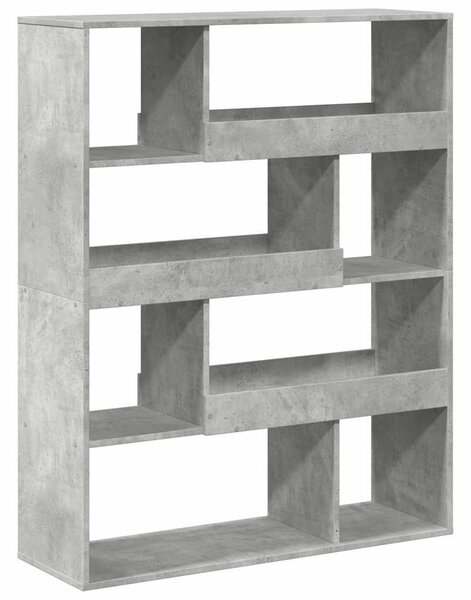 Betonszürke szerelt fa térelválasztó 100 x 33 x 125,5 cm