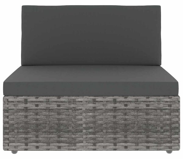 5 részes szürke polyrattan kerti ülőgarnitúra