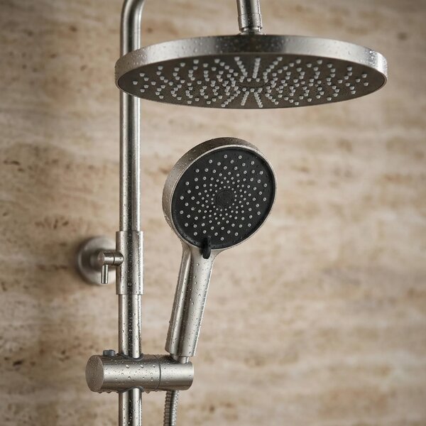 Zuhanyszett Rea Lungo Stripe Brush Nickel