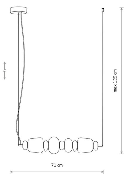 Ceramic LED egyágú függesztett lámpa