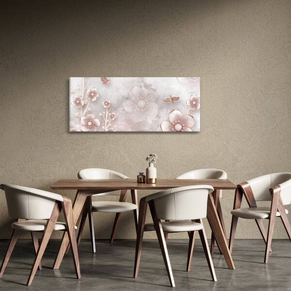 Kép - Rózsaszín virágok (120x50 cm)