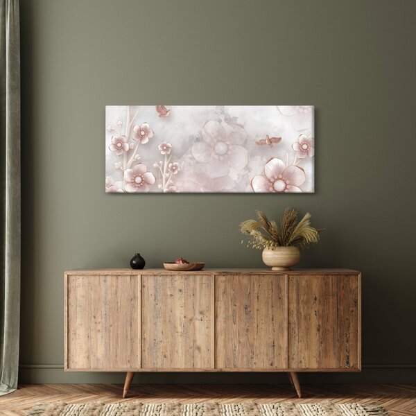 Kép - Rózsaszín virágok (120x50 cm)