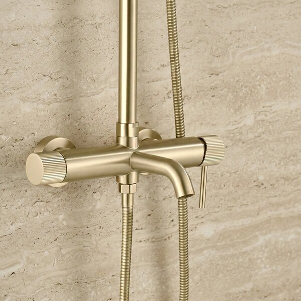 Zuhanyszett Rea Lungo Stripe Brush Gold