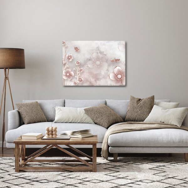 Kép - Rózsaszín virágok (70x50 cm)