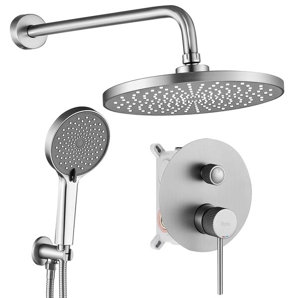 Zuhanyszett rejtett Rea Lungo Stripe Nickel Brush + box