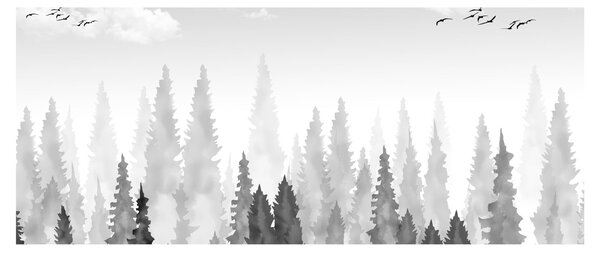 Kép - Erdei csúcsok (120x50 cm)