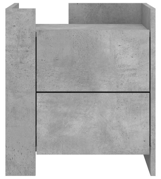 Betonszürke szerelt fa éjjeliszekrény 45 x 50 x 50 cm