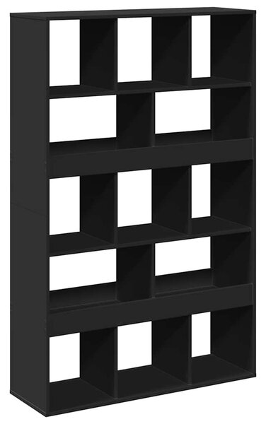 Fekete szerelt fa könyvespolc 100 x 33 x 156,5 cm