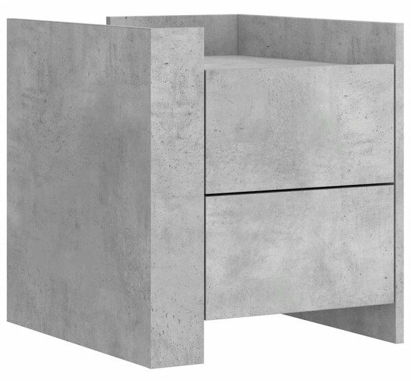 Betonszürke szerelt fa éjjeliszekrény 45 x 50 x 50 cm