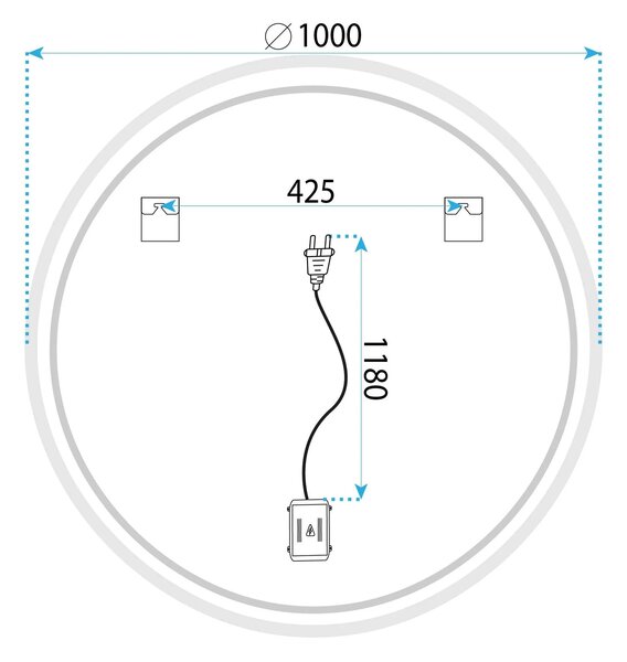 LED Tükör 100cm HZJ100