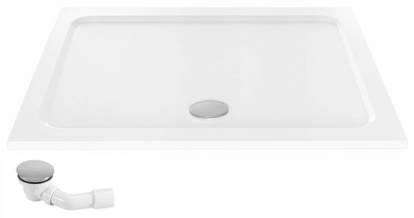 Zuhanytálca Rea Belmond White 80x100 Chrome