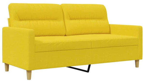 2 személyes világossárga szövet kanapé 140 cm