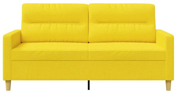 2 személyes világossárga szövet kanapé 140 cm