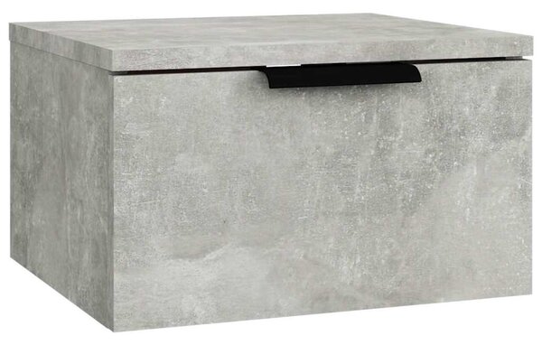 2 db betonszürke falra szerelhető éjjeliszekrény 34x30x20 cm