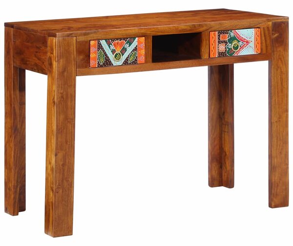 Íróasztal Barna 100 x 50 x 75 cm Tömör Akácfa és Műanyag Fa