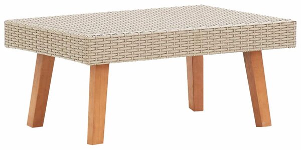 3 részes bézs polyrattan kerti ülőgarnitúra párnákkal