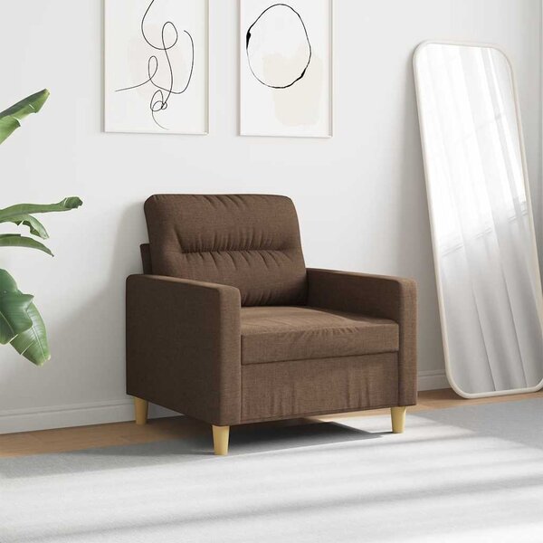 Barna szövet kanapéfotel 60 cm