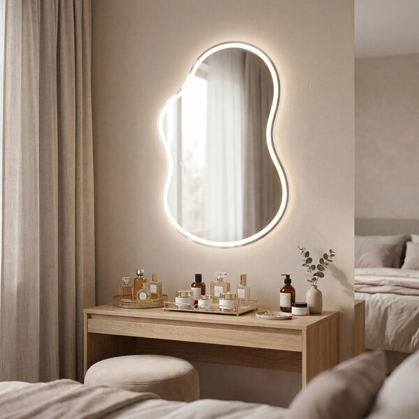 LED Tükör UNO 80x55 cm