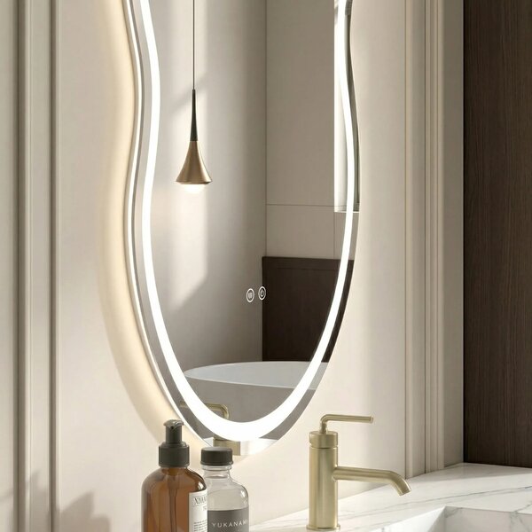 LED Tükör UNO 80x55 cm