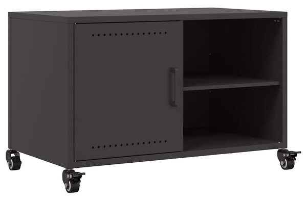Fekete acél TV-szekrény 68 x 39 x 43,5 cm