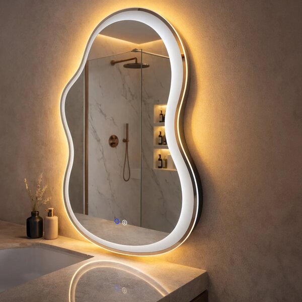 LED Tükör UNO DOUBLE 80x55 cm