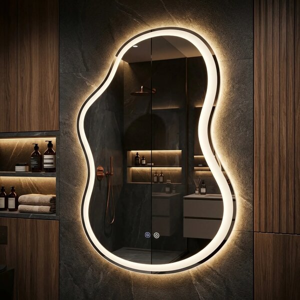 LED Tükör UNO DOUBLE 80x55 cm