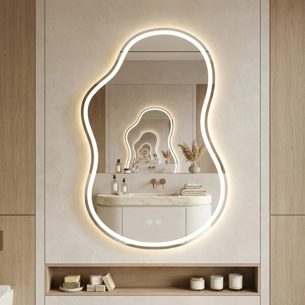 LED Tükör UNO DOUBLE 80x55 cm