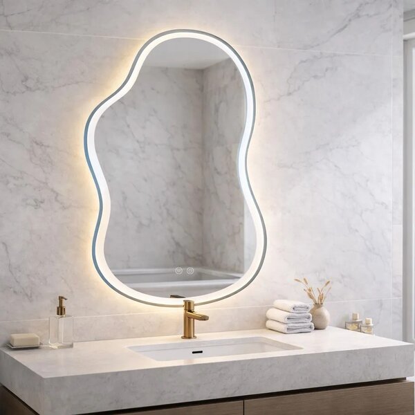 LED Tükör UNO DOUBLE 80x55 cm