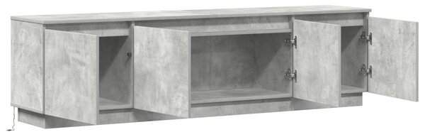 TV szekrény 180 x 38 x 49 cm Beton Szürke Szerelt Fa