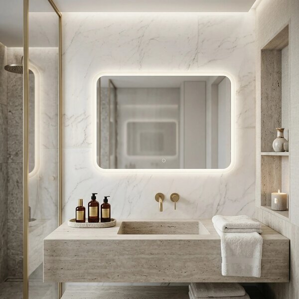 LED Tükör 80x60cm TOP-3