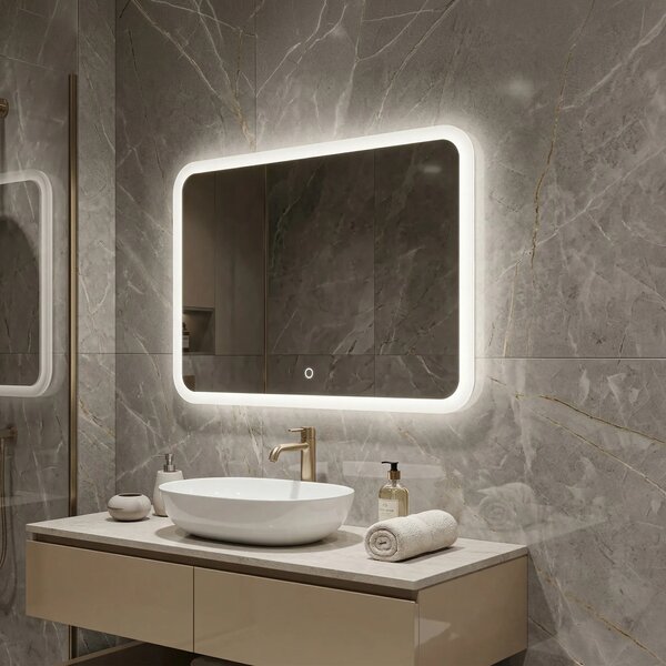 LED Tükör 80x60cm TOP-3
