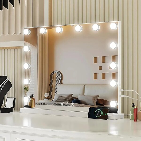 LED Tükör HOLLYWOOD White
