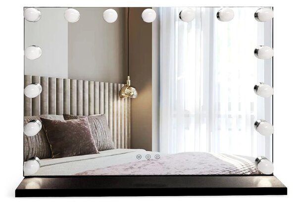 LED Tükör HOLLYWOOD Black