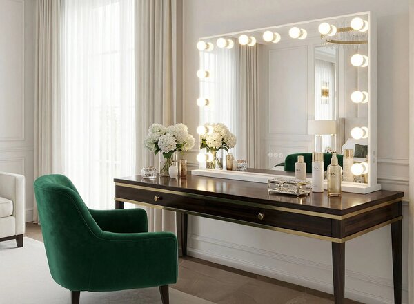 LED Tükör HOLLYWOOD White 80x60