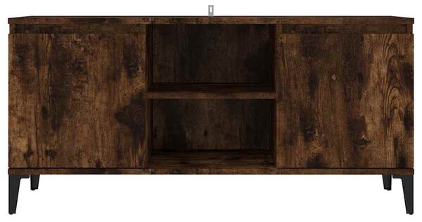 Füstös tölgy színű TV-szekrény fémlábakkal 103,5 x 35 x 50 cm