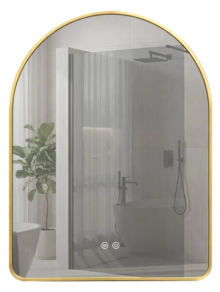 LED Tükör 80x60cm CAMLOT Brush Gold