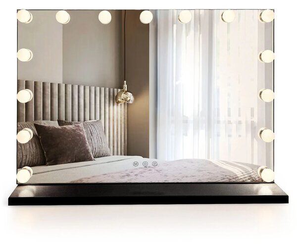 LED Tükör HOLLYWOOD Black 80x60