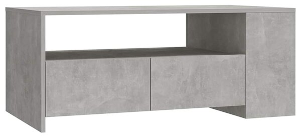 Betonszürke szerelt fa dohányzóasztal 102 x 55 x 42 cm