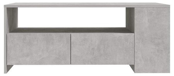 Betonszürke szerelt fa dohányzóasztal 102 x 55 x 42 cm