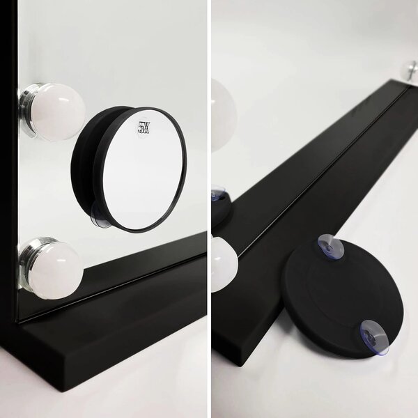 LED Tükör HOLLYWOOD Black 80x60