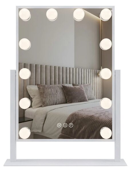 LED Tükör HOLLYWOOD White 30x40