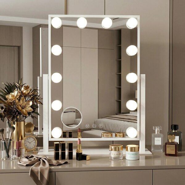 LED Tükör HOLLYWOOD White 30x40