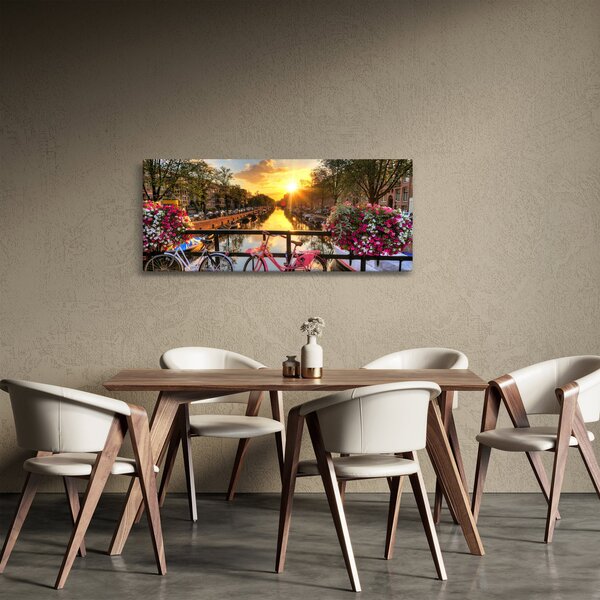 Kép - Napkelte Amszterdamban (120x50 cm)