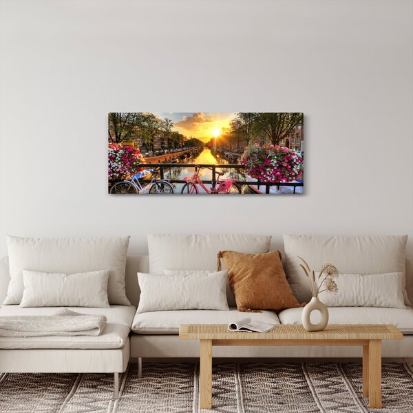 Kép - Napkelte Amszterdamban (120x50 cm)