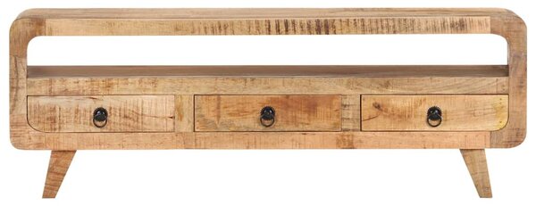 Tömör nyers mangófa TV-szekrény 117 x 30 x 41 cm