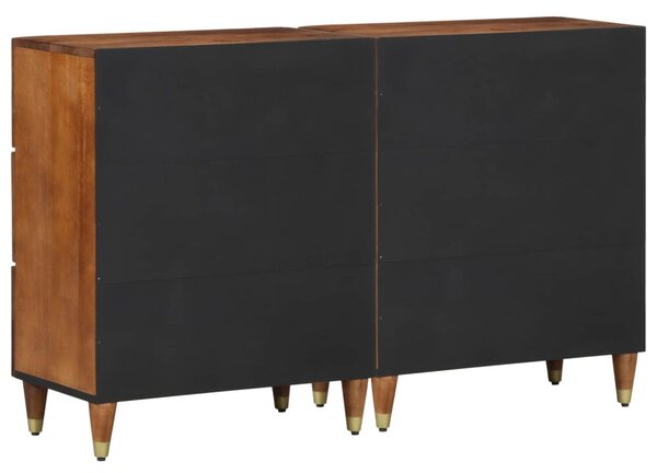 Széf 2 db 60 x 33 x 75 cm Tömör Mangófát mézbarna