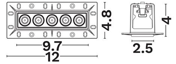 Stealth LED álmennyezetbe süllyeszthető spotlámpa